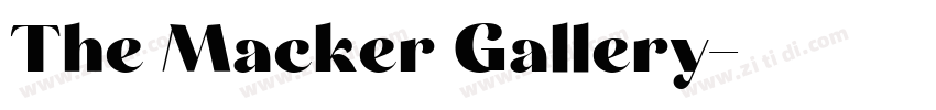 The Macker Gallery字体转换